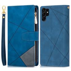 OEM - Samsung Galaxy S26 Ultra Fodral Konstl&auml;der F&auml;rgsplicing - Bl&aring;