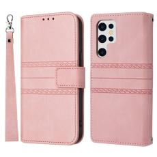 OEM - Samsung Galaxy S26 Ultra Fodral Konstl&auml;der Skin-Touch - Rosa