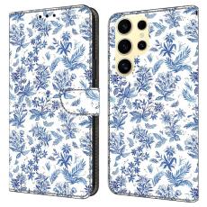 OEM - Samsung Galaxy S26 Ultra Fodral M&ouml;nstertryck Konstl&auml;der Flip - Blomf&auml;lt