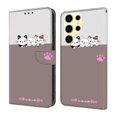 OEM - Samsung Galaxy S26 Ultra Fodral St&auml;llbart M&ouml;nstertryck Konstl&auml;der - Katter