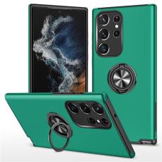 OEM - Samsung Galaxy S26 Ultra Skal Plast Med Rotera Ringh&aring;llare - Svartgr&ouml;n