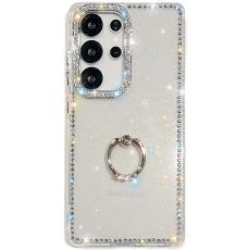 OEM - Samsung Galaxy S26 Ultra Skal Plast Rhinestone Kant - Glitter Transparent