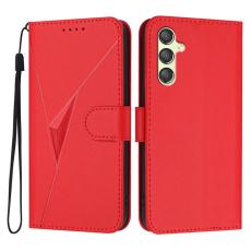OEM - Triangle Samsung Galaxy A35 5G Mobilskal &Auml;kta L&auml;der - R&ouml;d