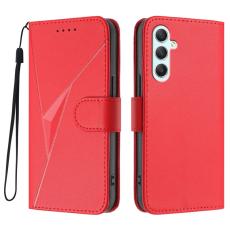 OEM - Triangle Samsung Galaxy A35 5G Skal &Auml;kta L&auml;der - R&ouml;d