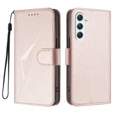 OEM - Triangle Samsung Galaxy A35 5G Skal &Auml;kta L&auml;der - Ros&eacute;guld