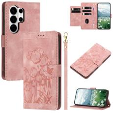 OEM - Tulip Samsung Galaxy S26 Ultra Fodral &Auml;kta L&auml;der - Rosa