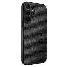 WANLONFENG - WANLONFENG Samsung Galaxy S26 Ultra Skal Kolfibertextur PC TPU - Svart