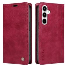 YIKATU - YIKATU Samsung Galaxy A35 5G Fodral PU L&auml;der - Vinr&ouml;d