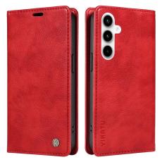 YIKATU - YIKATU Samsung Galaxy A35 5G Skal PU L&auml;der + TPU - R&ouml;d