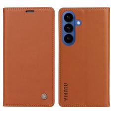 YIKATU - YIKATU Samsung Galaxy S26 Plus Skal PU L&auml;der - Brun