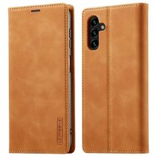 IDEWEI - IDEWEI Pl&aring;nboksfodral f&ouml;r Samsung Galaxy S26 &Auml;kta l&auml;der - Brun