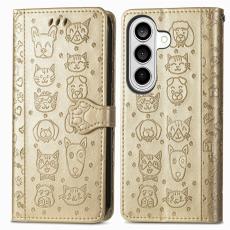 OEM - Pl&aring;nboksfodral f&ouml;r Samsung Galaxy S26 &Auml;kta l&auml;der - Guld