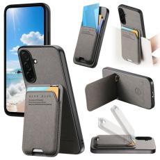 OEM - Mobilfodral f&ouml;r Samsung Galaxy S26 &Auml;kta l&auml;der + PC + TPU - Gr&aring;