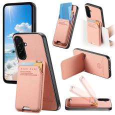 OEM - Mobilfodral f&ouml;r Samsung Galaxy S26 &Auml;kta l&auml;der + PC + TPU - Rosa