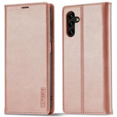 LC.imeeke - LC.IMEEKE Pl&aring;nboksfodral f&ouml;r Samsung Galaxy S26 &Auml;kta l&auml;der - Ros&eacute;guld