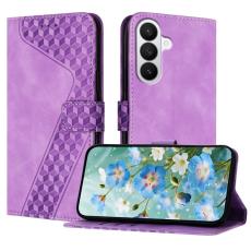 OEM - Pl&aring;nboksfodral f&ouml;r Samsung Galaxy S26 &Auml;kta l&auml;der Stativ - Lila