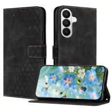 OEM - Pl&aring;nboksfodral f&ouml;r Samsung Galaxy S26 &Auml;kta l&auml;der St&ouml;d - Svart