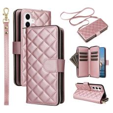 OEM - Pl&aring;nboksfodral f&ouml;r Samsung Galaxy S26 Dragkedja Konstl&auml;der - Ros&eacute;guld