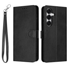 OEM - Pl&aring;nboksfodral f&ouml;r Samsung Galaxy S26 Flip St&auml;ll &Auml;kta l&auml;der - Svart