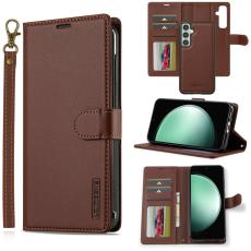 LC.imeeke - LC.IMEEKE Pl&aring;nboksfodral f&ouml;r Samsung Galaxy S26 Konstl&auml;der Magnetiskt - Brun