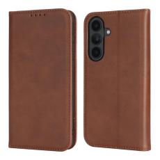 OEM - Mobilfodral f&ouml;r Samsung Galaxy S26 Konstl&auml;der Magnetiskt - M&ouml;rkbrun