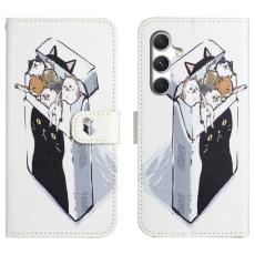 OEM - Pl&aring;nboksfodral f&ouml;r Samsung Galaxy S26 Konstl&auml;der M&ouml;nster - Katter - Svart