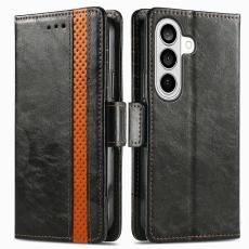 CASENEO - CASENEO Pl&aring;nboksfodral f&ouml;r Samsung Galaxy S26 Konstl&auml;der St&auml;ll med RFID - Svart