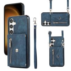 OEM - Mobilfodral f&ouml;r Samsung Galaxy S26 Konstl&auml;der + TPU RFID - Bl&aring;