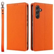 OEM - Pl&aring;nboksfodral f&ouml;r Samsung Galaxy S26 Magnetiskt Konstl&auml;der - Orange