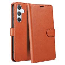 OEM - Pl&aring;nboksfodral f&ouml;r Samsung Galaxy S26 Magnetiskt RFID - Brun