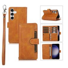 OEM - Pl&aring;nboksfodral f&ouml;r Samsung Galaxy S26 Plus &Auml;kta l&auml;der Magnetiskt - Brun