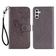 OEM - Pl&aring;nboksfodral f&ouml;r Samsung Galaxy S26 Plus Konstl&auml;der med rem - Gr&aring;