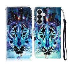 OEM - Pl&aring;nboksfodral f&ouml;r Samsung Galaxy S26 Plus Konstl&auml;der med rem - Wolf