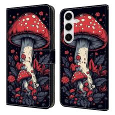 OEM - Pl&aring;nboksfodral f&ouml;r Samsung Galaxy S26 Plus Konstl&auml;der - R&ouml;d svamp