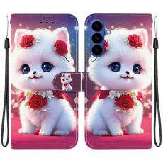 OEM - Pl&aring;nboksfodral f&ouml;r Samsung Galaxy S26 Plus Konstl&auml;der St&auml;ll - Rosa Katt