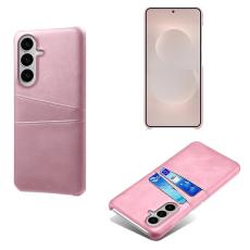 OEM - Mobilfodral f&ouml;r Samsung Galaxy S26 Plus Dubbel kortfack Konstl&auml;der - Ros&eacute;guld