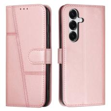OEM - Pl&aring;nboksfodral f&ouml;r Samsung Galaxy S26 Plus F&auml;llbart St&auml;ll - Ros&eacute;guld