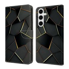 OEM - Pl&aring;nboksfodral f&ouml;r Samsung Galaxy S26 Plus F&auml;llbart St&auml;ll - Svart Gold