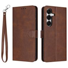 OEM - Pl&aring;nboksfodral f&ouml;r Samsung Galaxy S26 Plus Konstl&auml;der Flip - Brun