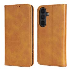OEM - Mobilfodral f&ouml;r Samsung Galaxy S26 Plus Konstl&auml;der Magnetiskt - Ljusbrun
