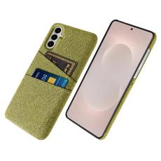 OEM - Mobilfodral f&ouml;r Samsung Galaxy S26 Plus Konstl&auml;der med kortfack - Gul