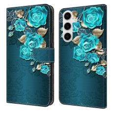 OEM - Pl&aring;nboksfodral f&ouml;r Samsung Galaxy S26 Plus Magnetiskt Konstl&auml;der - Bl&aring; Ros