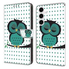 OEM - Pl&aring;nboksfodral f&ouml;r Samsung Galaxy S26 Plus Magnetiskt Konstl&auml;der - Sovande Uggla