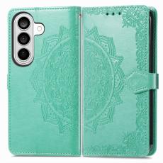 OEM - Pl&aring;nboksfodral f&ouml;r Samsung Galaxy S26 Plus Mandala Blommor Konstl&auml;der - Gr&ouml;n