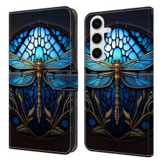 OEM - Mobilfodral f&ouml;r Samsung Galaxy S26 Plus Med kortfack TKonstl&auml;der Bl&aring; Drakflyg