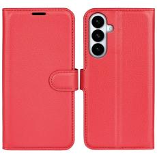 OEM - Pl&aring;nboksfodral f&ouml;r Samsung Galaxy S26 Plus St&auml;ll Konstl&auml;der - R&ouml;d