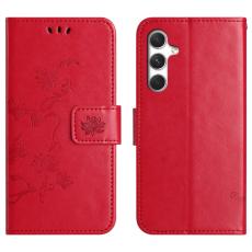 OEM - Pl&aring;nboksfodral f&ouml;r Samsung Galaxy S26 Plus St&auml;ll Impr&auml;ntad Fj&auml;ril - R&ouml;d