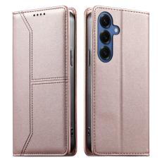 OEM - Mobilfodral f&ouml;r Samsung Galaxy S26 St&auml;llfunktion Konstl&auml;der - Rosa