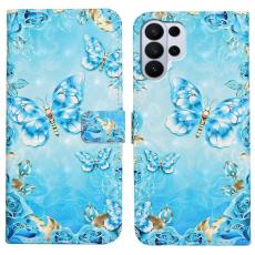 OEM - Mobilfodral f&ouml;r Samsung Galaxy S26 Ultra 3D-m&ouml;nster Konstl&auml;der - Bl&aring; fj&auml;ril