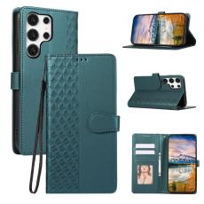 OEM - Pl&aring;nboksfodral f&ouml;r Samsung Galaxy S26 Ultra 3D Rhombus Konstl&auml;der - Gr&ouml;n